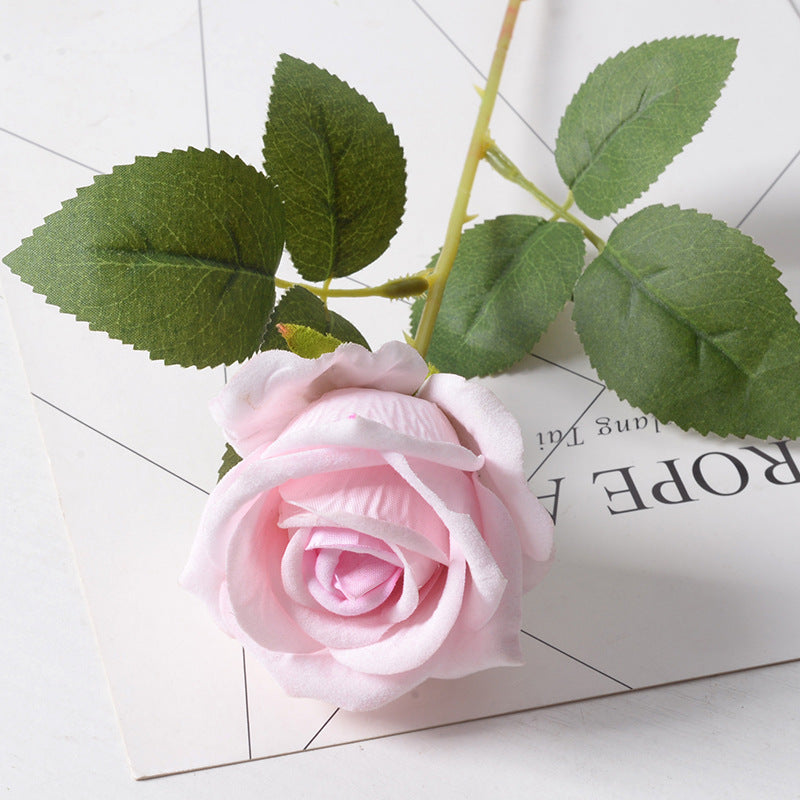 Artificial flannel rose