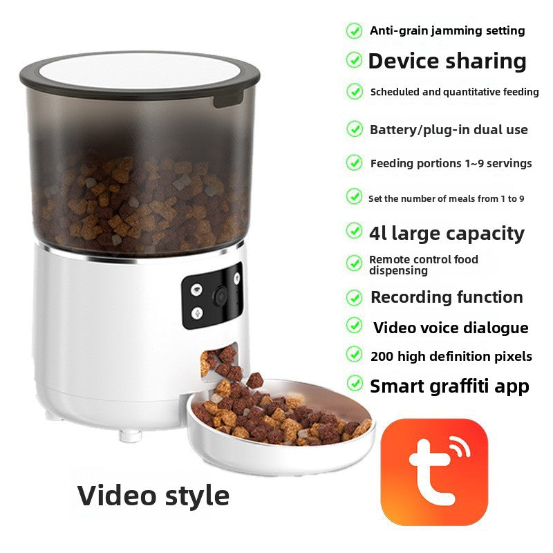 Automatic Pet Feeder with App Control and Video Monitoring
