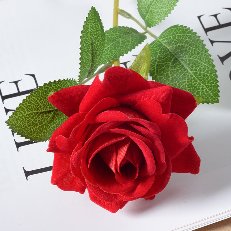 Artificial flannel rose