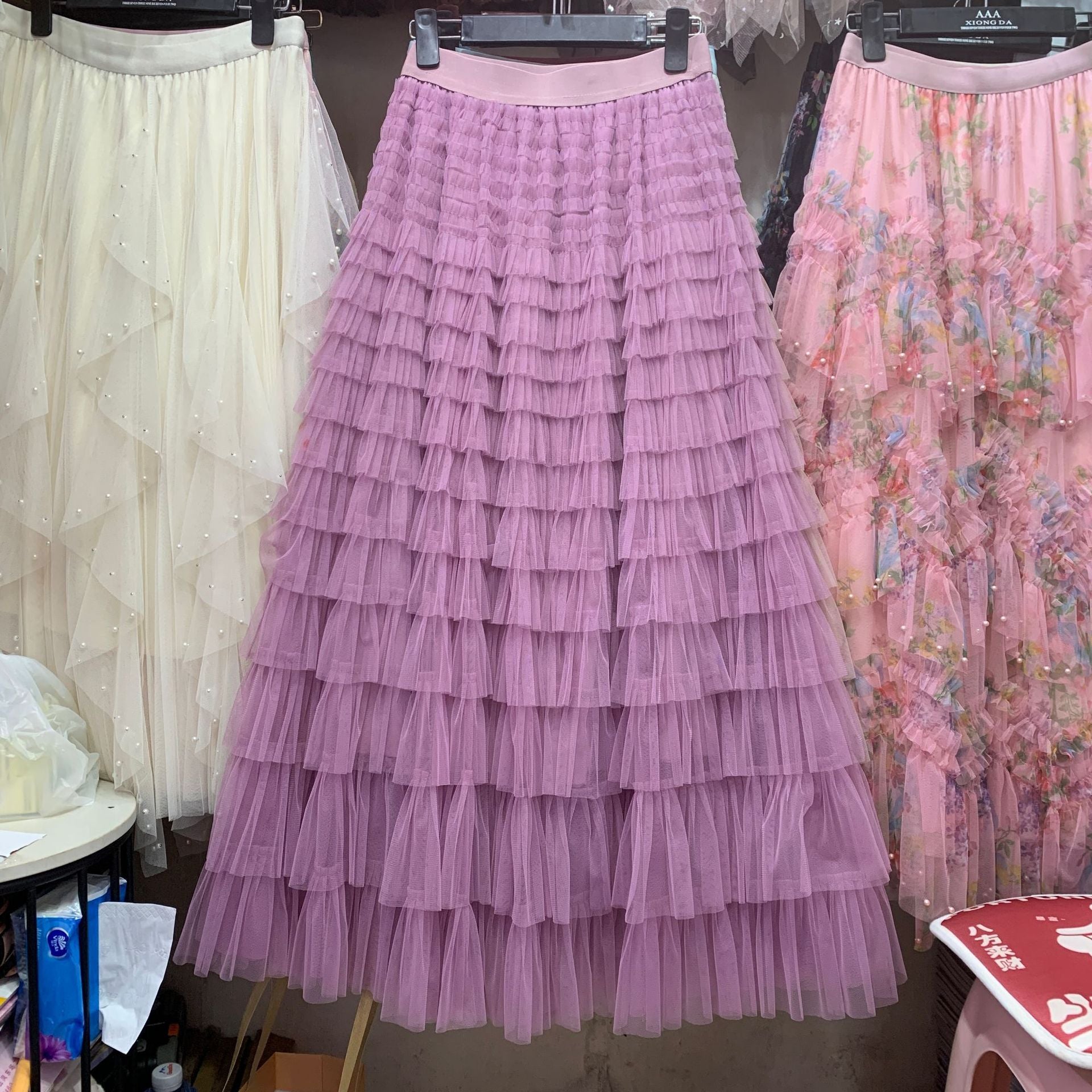 Fashion Mesh Cake Skirt for Women