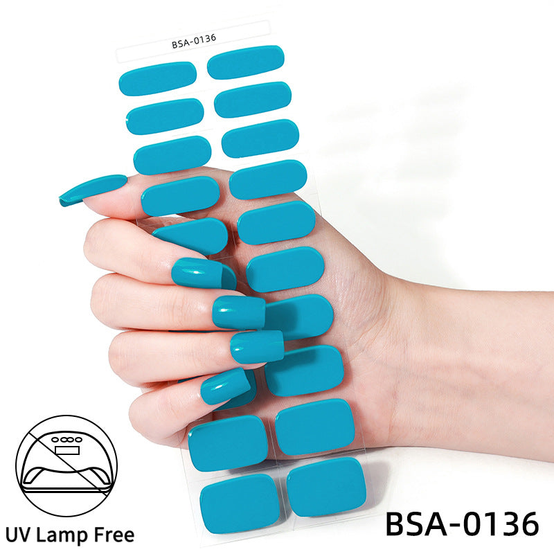 No-Bake Gel Nail Stickers Waterproof Nail Wraps