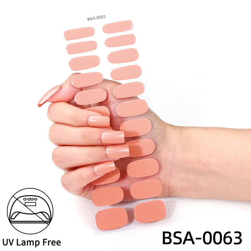 No-Bake Gel Nail Stickers Waterproof Nail Wraps