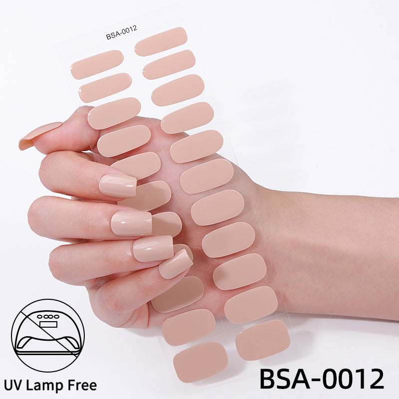No-Bake Gel Nail Stickers Waterproof Nail Wraps
