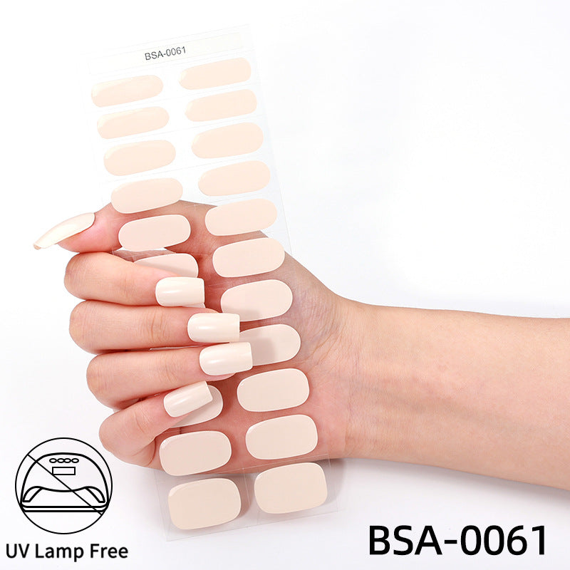 No-Bake Gel Nail Stickers Waterproof Nail Wraps
