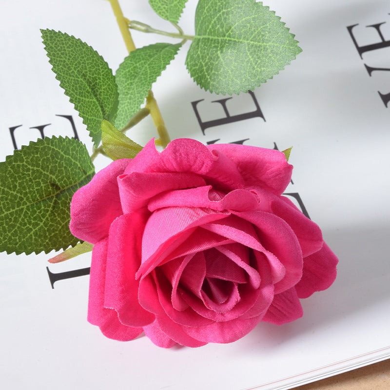 Artificial flannel rose