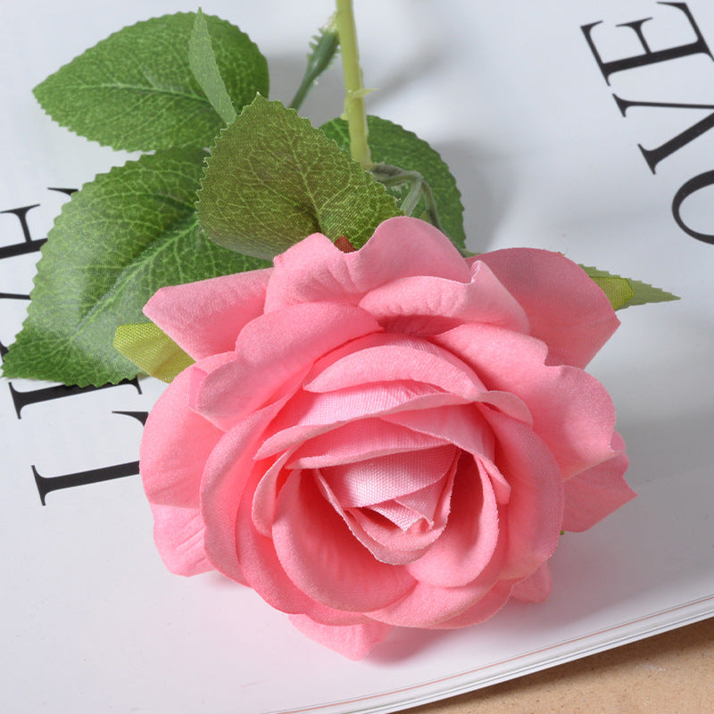 Artificial flannel rose