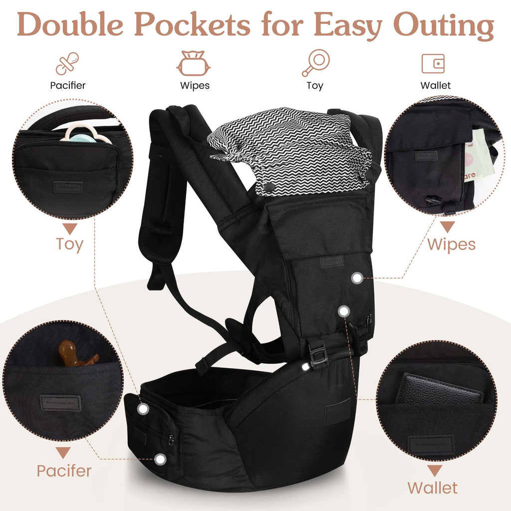 Adjustable Baby Waist Carrier with Stool