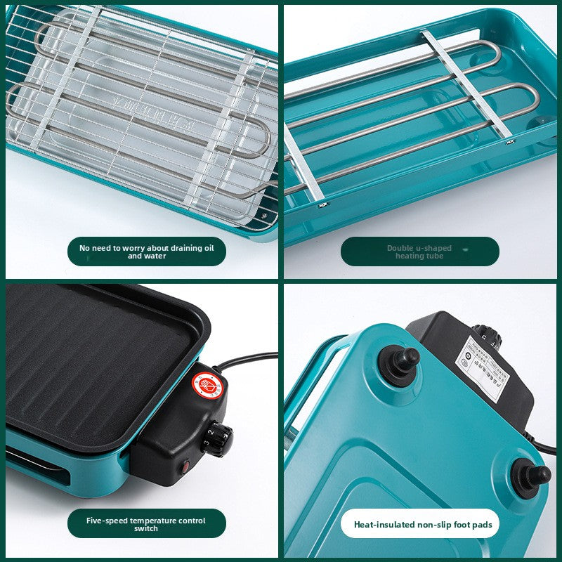 Home smokeless barbecue grill