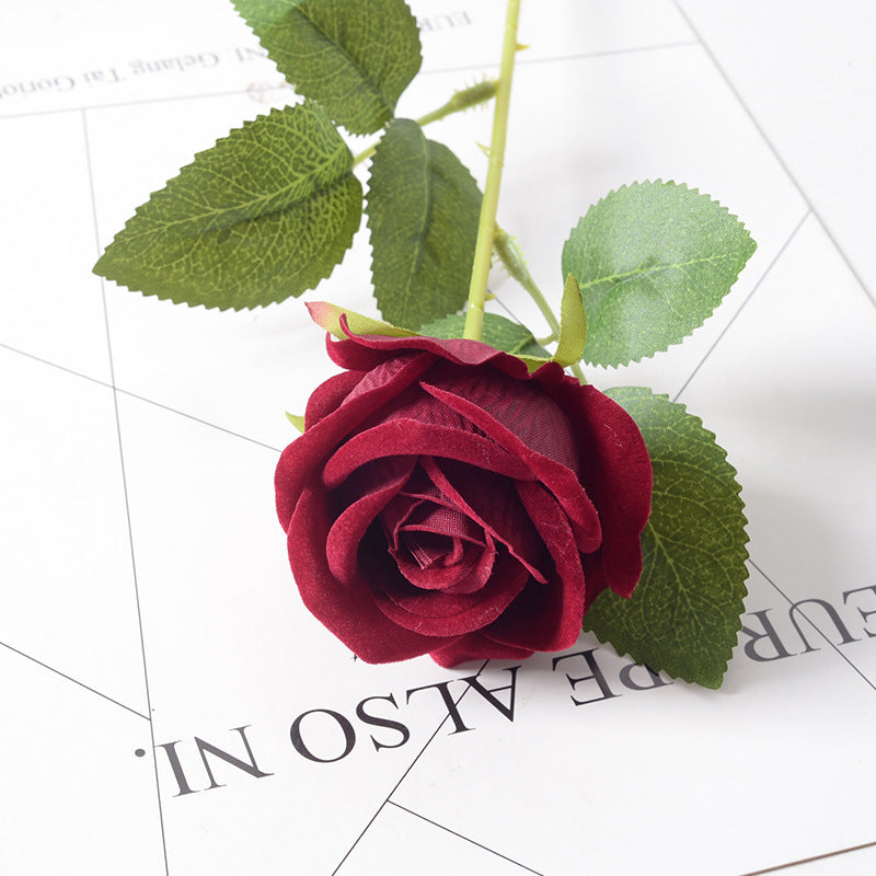 Artificial flannel rose