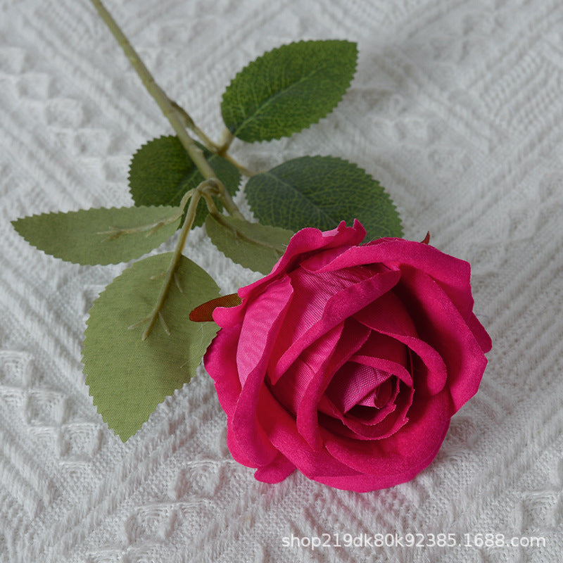 Artificial flannel rose