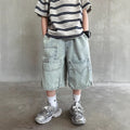 Boys Denim Work Shorts with Elastic Waist