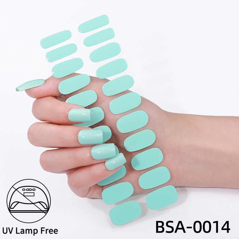 No-Bake Gel Nail Stickers Waterproof Nail Wraps