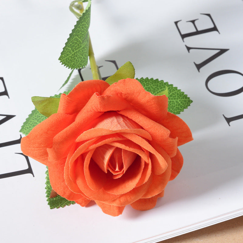 Artificial flannel rose