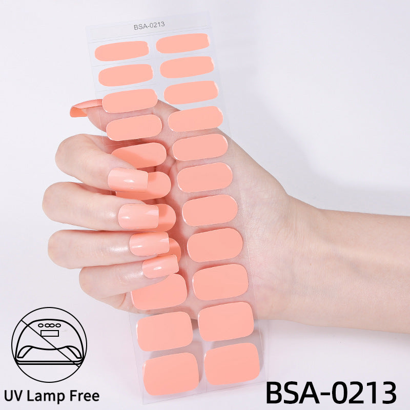 No-Bake Gel Nail Stickers Waterproof Nail Wraps