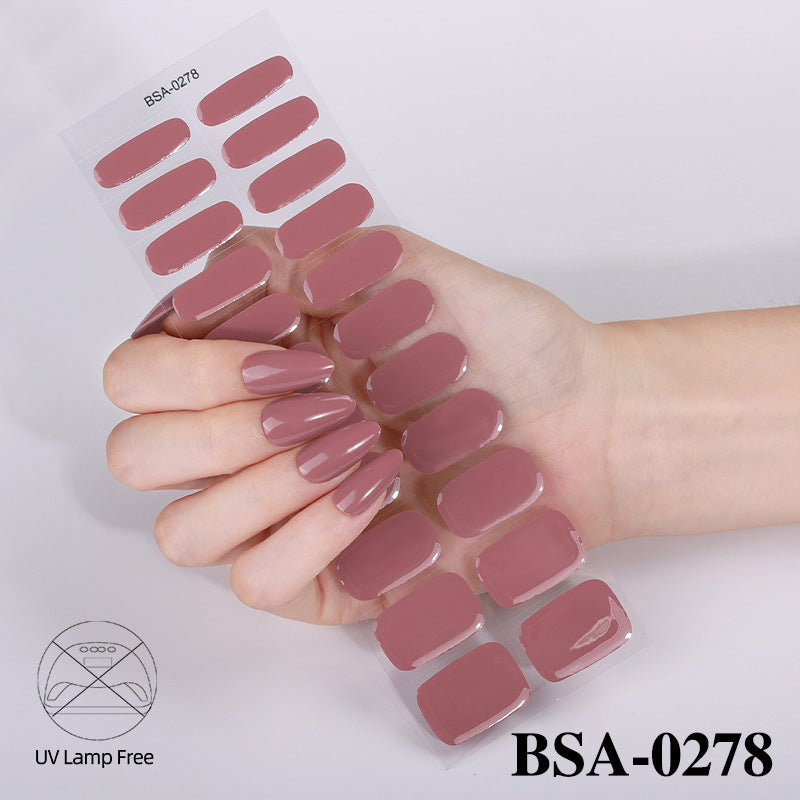 No-Bake Gel Nail Stickers Waterproof Nail Wraps