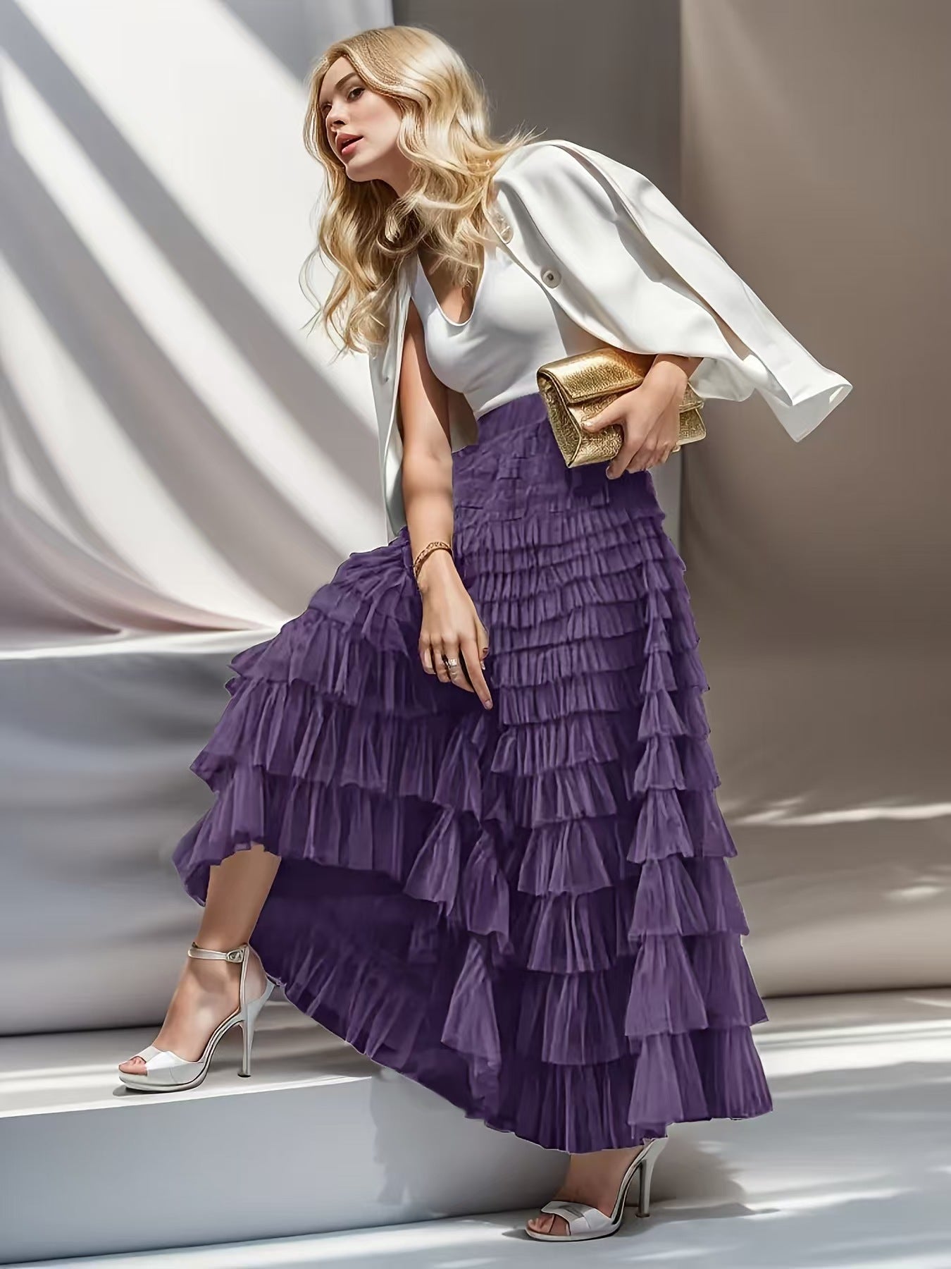 Fashion Mesh Cake Skirt for Women