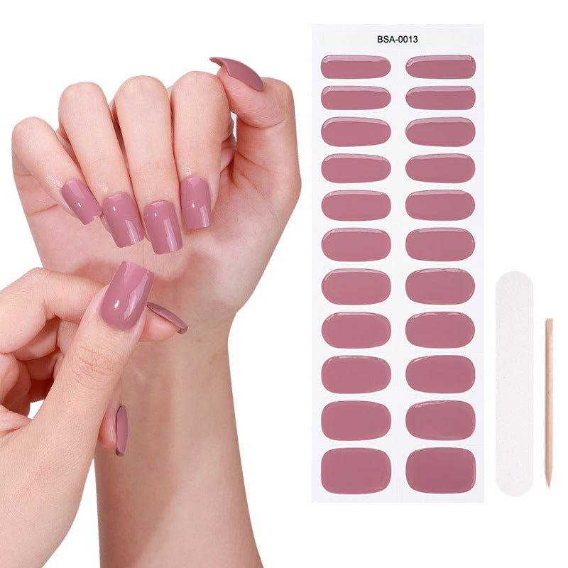 No-Bake Gel Nail Stickers Waterproof Nail Wraps