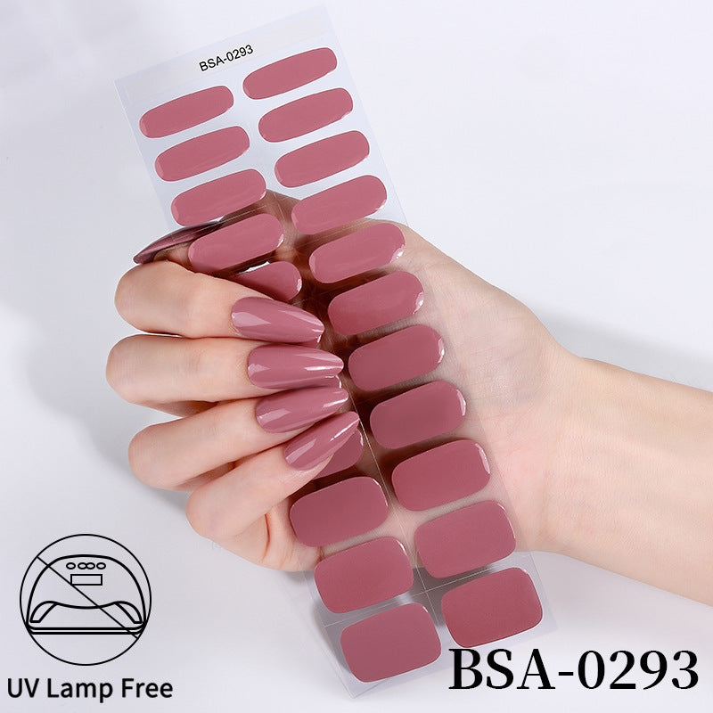 No-Bake Gel Nail Stickers Waterproof Nail Wraps