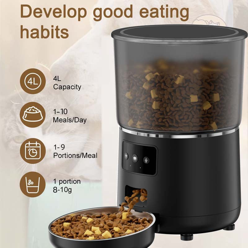 Automatic Pet Feeder with App Control and Video Monitoring