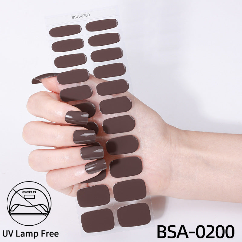 No-Bake Gel Nail Stickers Waterproof Nail Wraps