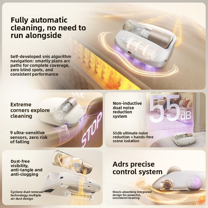 Automatic Bed Cleaning Robot with UV Sterilization