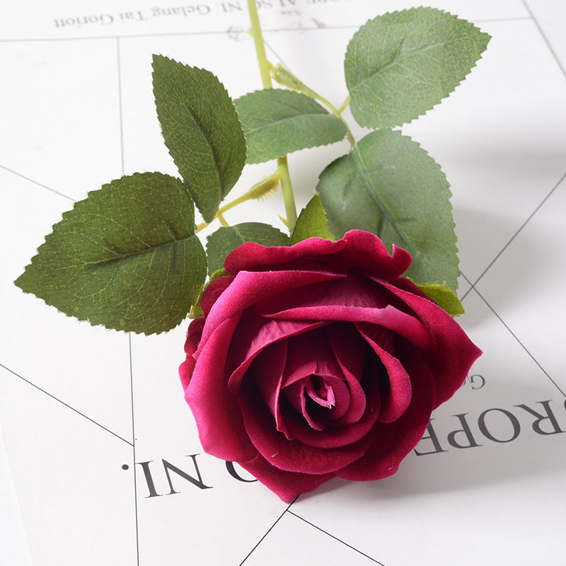 Artificial flannel rose