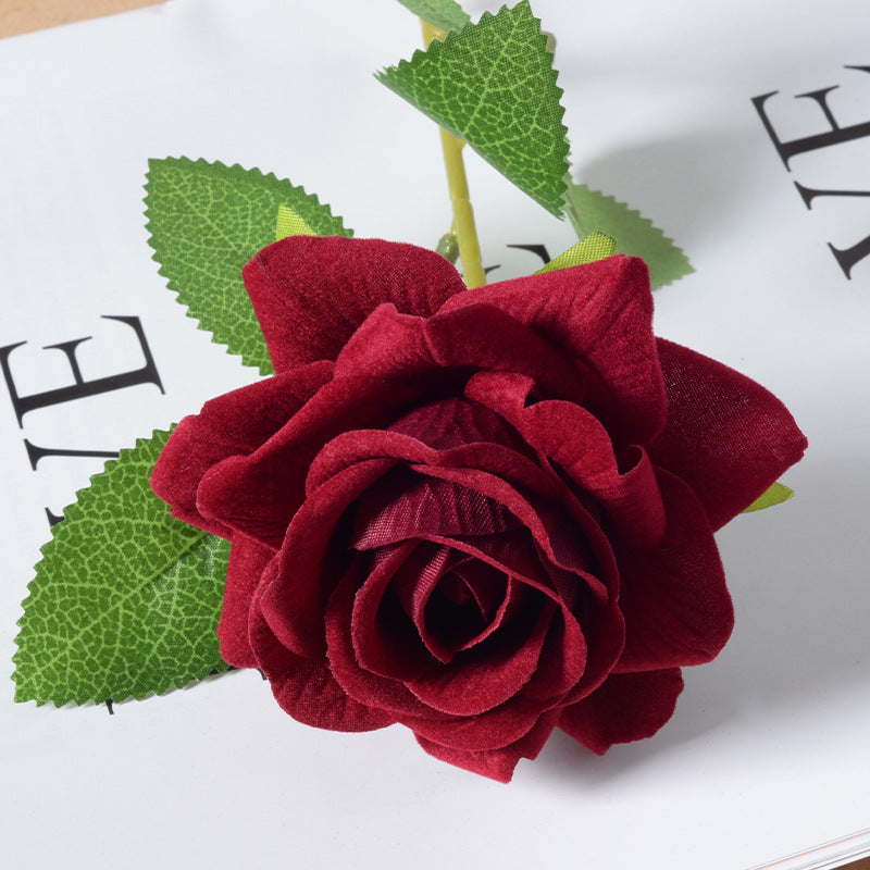 Artificial flannel rose