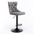 Furniture, rotating velvet bar stools