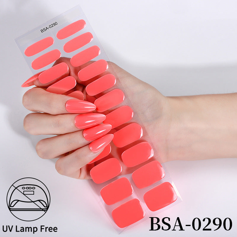 No-Bake Gel Nail Stickers Waterproof Nail Wraps