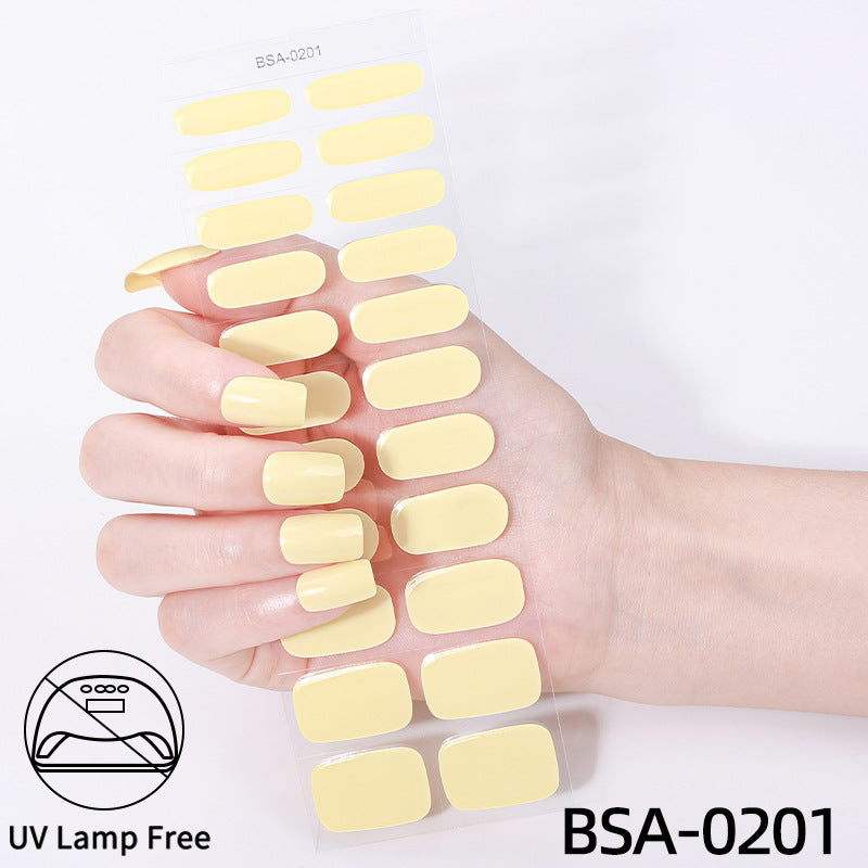 No-Bake Gel Nail Stickers Waterproof Nail Wraps