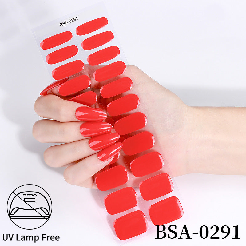 No-Bake Gel Nail Stickers Waterproof Nail Wraps