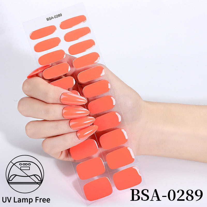 No-Bake Gel Nail Stickers Waterproof Nail Wraps