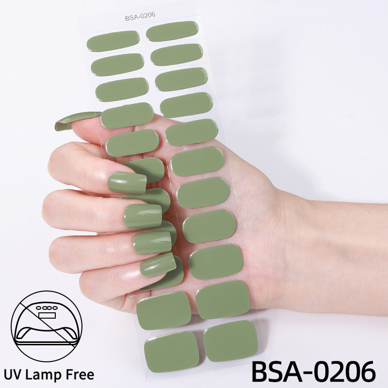 No-Bake Gel Nail Stickers Waterproof Nail Wraps