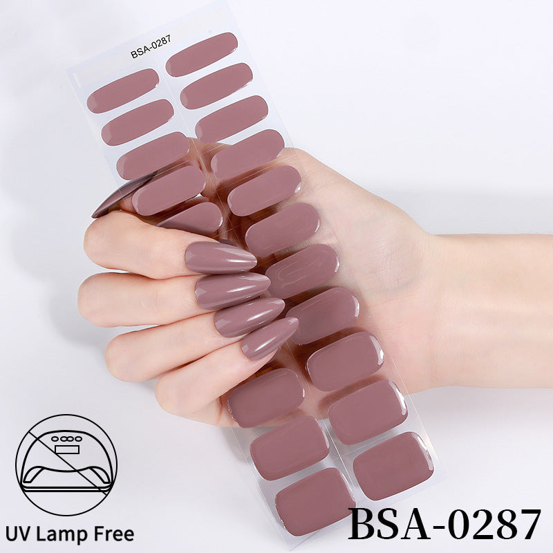 No-Bake Gel Nail Stickers Waterproof Nail Wraps