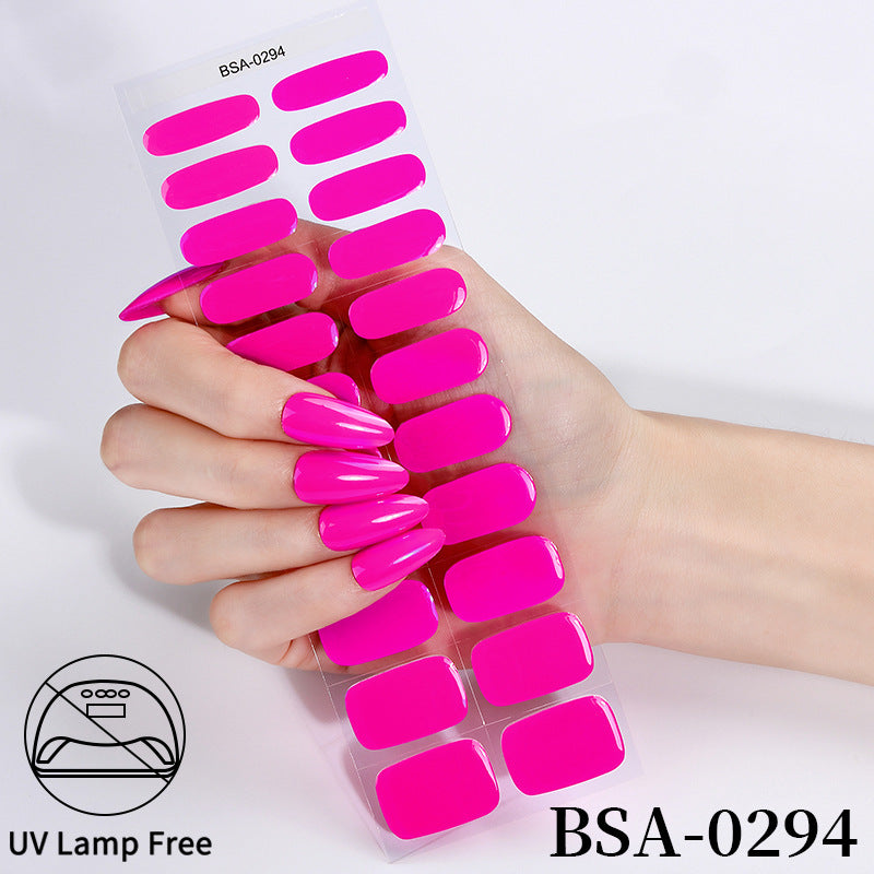 No-Bake Gel Nail Stickers Waterproof Nail Wraps