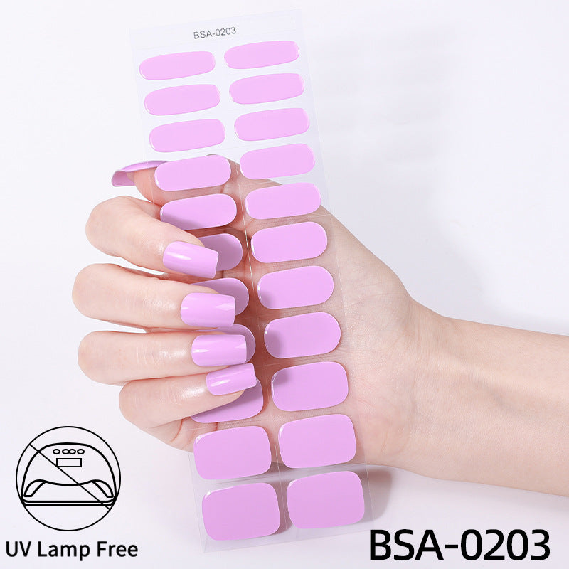 No-Bake Gel Nail Stickers Waterproof Nail Wraps