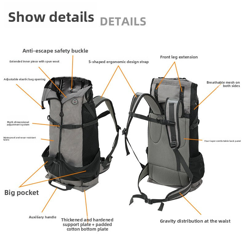 Multifunctional Outdoor Anti-Escape Dog Backpack for Large Breeds